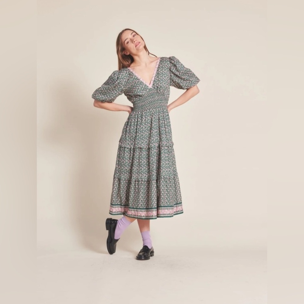 TROVATA - Birds of Paradise, Nellie Dress in Sweet Melba,  XS